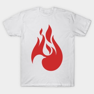 The dove and the flame of fire are symbols of God's Holy Spirit, peace and humility T-Shirt